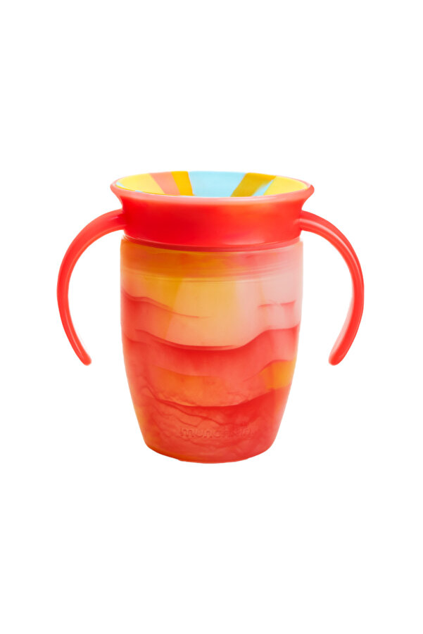 Munchkin Mucize 360° Alıştırma Bardağı 6 Ay+ |207 ml | BPA İçermez | Kırmızı Tropikal Desen
