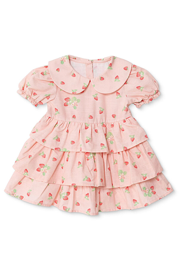 ebebek Hello Baby HelloBaby Kız Bebek Berry Belle Elbise Poplin Bebe Yaka Kısa Kol
