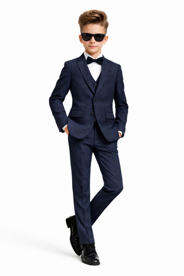 AHENGİM Boy's Slim Fit Premium Groom Tuxedo Suit Ak4000