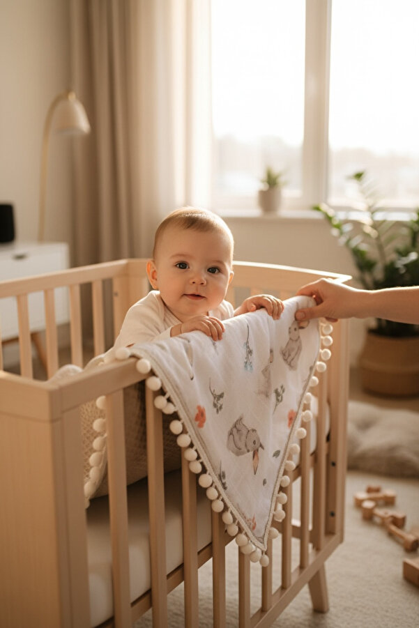 FG Store %100 Pamuk Çok Amaçlı Çift Katlı Petek Pike/müslin Battaniye (80X100)