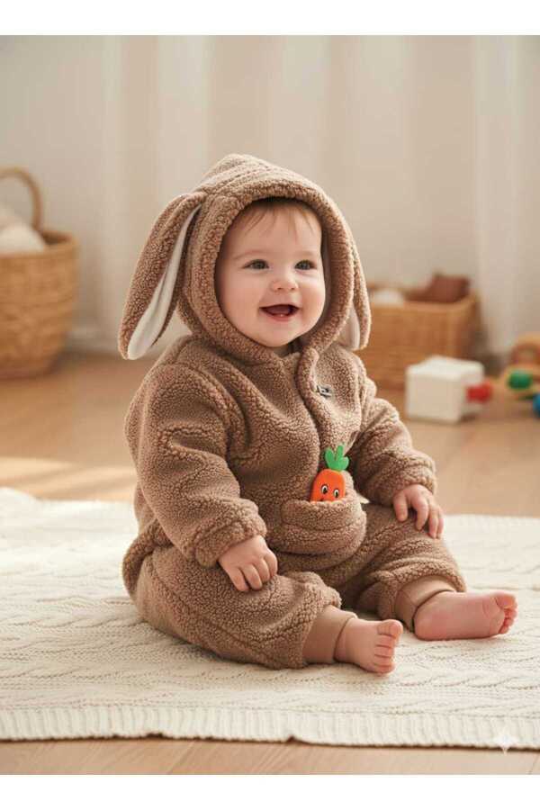 ELAGÜL WELLSOFT PELUŞ UNISEX BEBEK&ÇOCUK AYICIKLI VE HAVUÇ DETAYLI TULUM