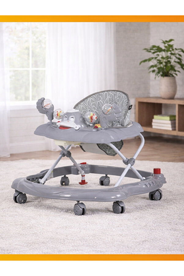 modabebekler Terletmeyen Kumaş Teknolojisi 3 Kademeli Müzikli Ve Oyuncaklı Kiddy Yürüteç