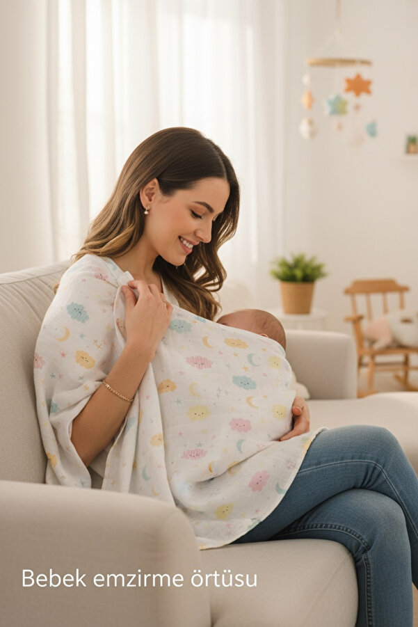 FG Store %100 Pamuk Müslin Emzirme Önlüğü