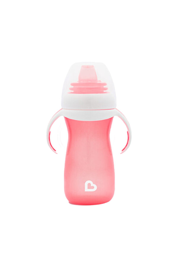 Munchkin Duyarlı Geçiş Bardağı | 9 Ay+ Bebekler İçin|296 ml |Sızdırmaz & Kolay Tutulan Tasarım|Pembe