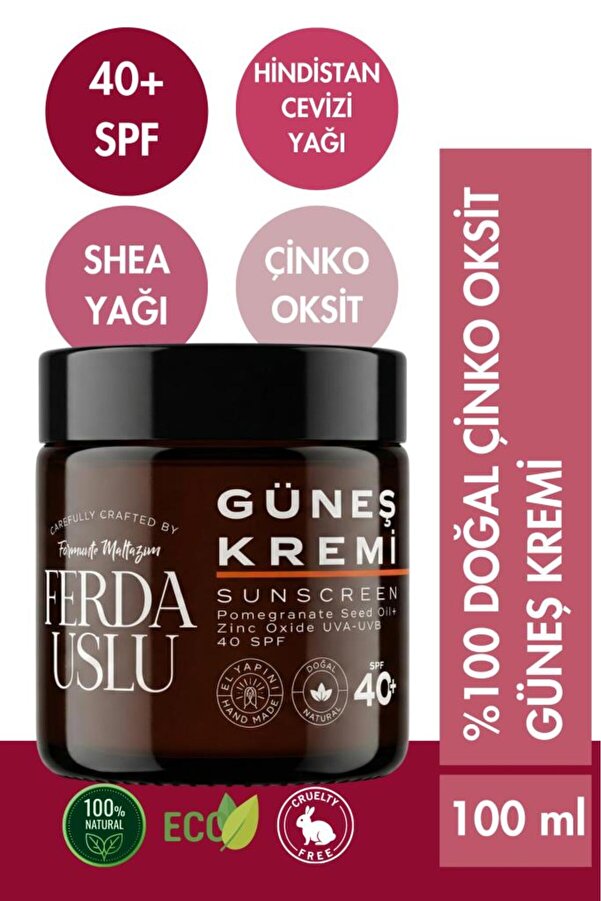 Fermente Mutfağım %100 Doğal Mineral Güneş Kremi 40 Spf - Besleyici, Onarıcı - Bebeklerde Güvenli - 100 ml