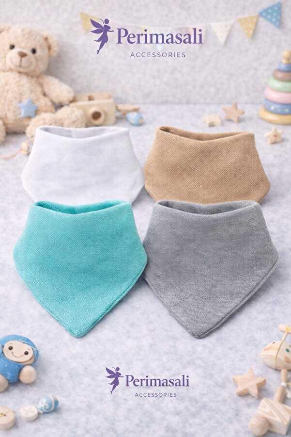 Peri Masalı Çift Katlı Iki Çıtçıtlı Ribana Bebek Fular & Salya Önlük