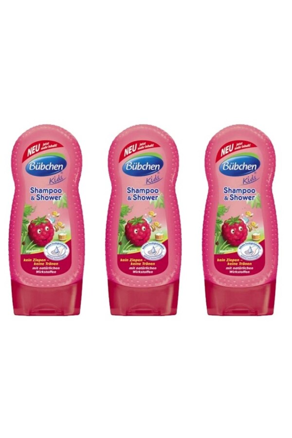 Bübchen Frambuazlı Çocuk Şampuanı Ve Duş Jeli 230 Ml X 3 Adet