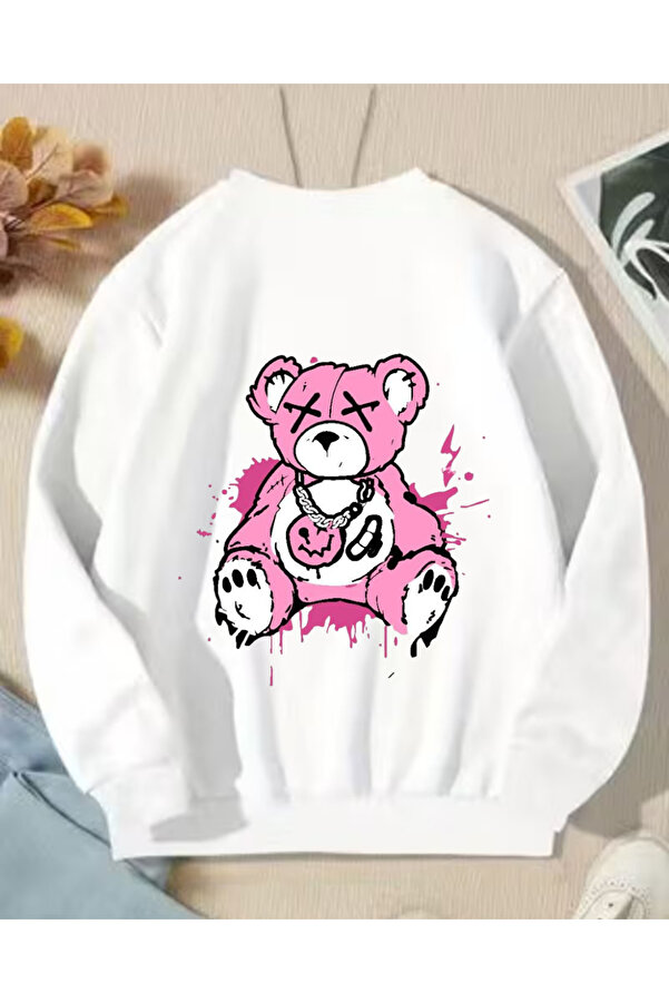 haha Çocuklar için Oversize Kapüşonsuz Sweatshirt