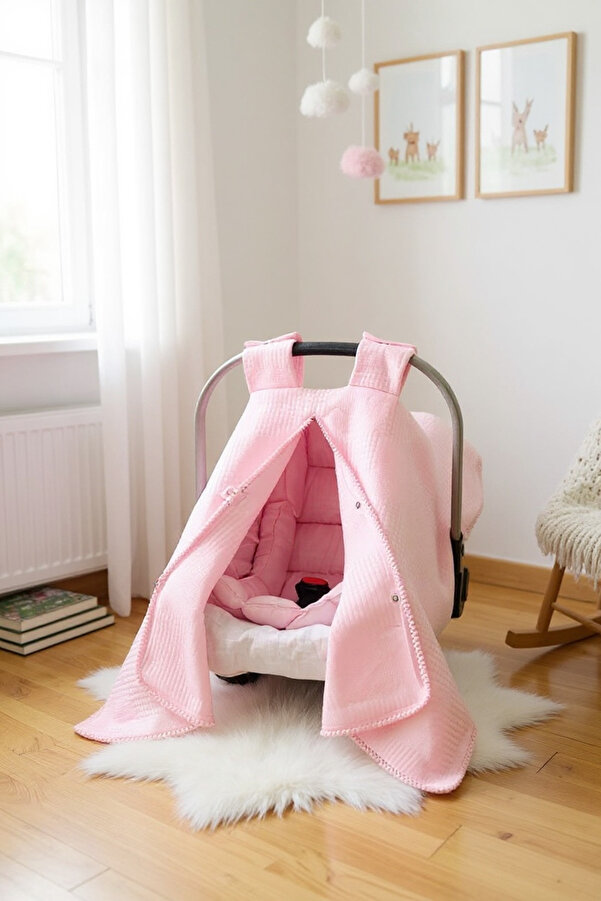 FG Store %100 Pamuk Çok Amaçlı Petek Pike Puset Örtüsü,Minderi ve Kılıfı