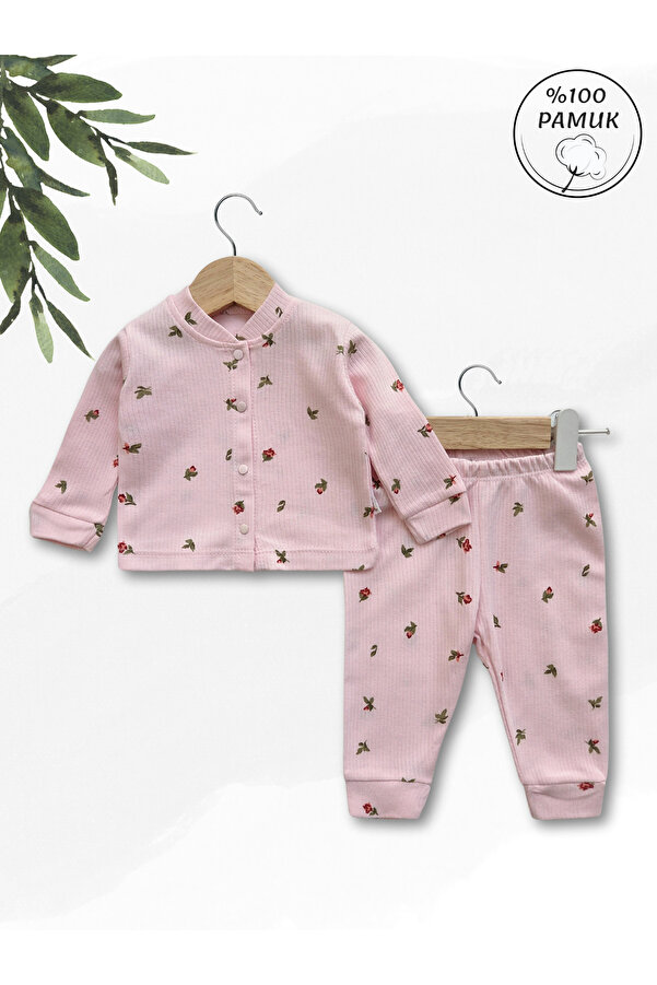 GizaKids %100 Pamuklu Kız Bebek Pijama Takımı