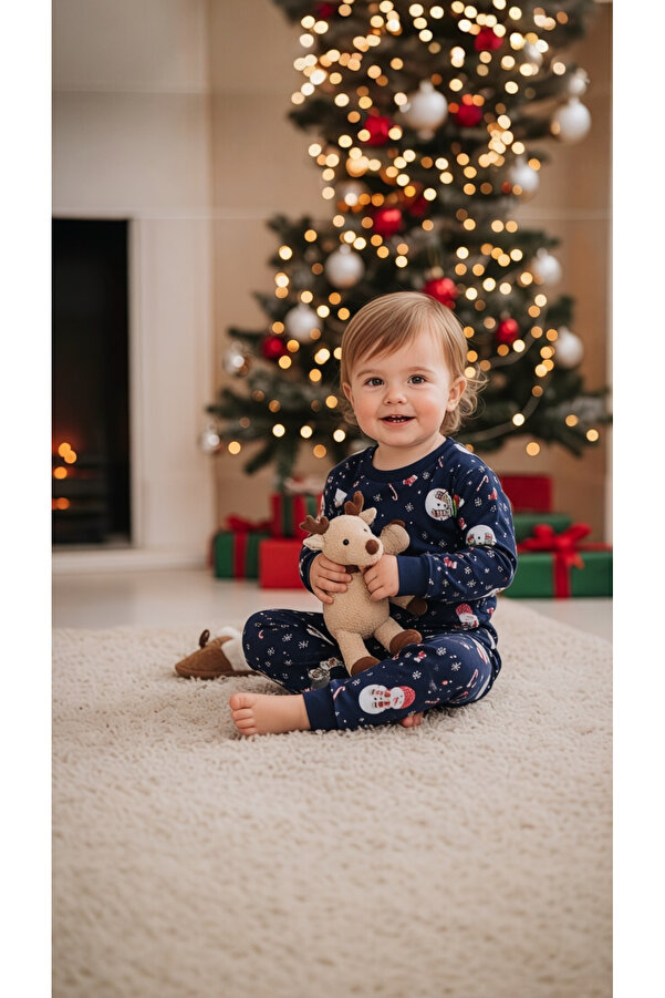 shop Yılbaşı Temalı Çocuk Pijama Takımı