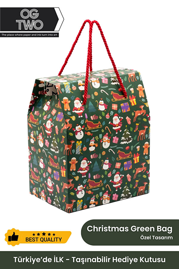 OGTWO Premium Konsept Tasarım Hediye Kutusu & Çanta Boş Karton Hediye Paketi Hediyelik Kutu - 24x14x20cm