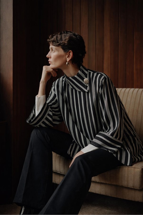 Touche Prive Glitter Striped Shirt