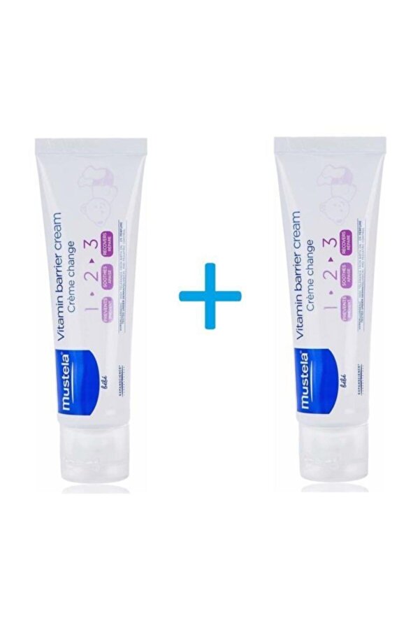 Mustela Vitamin Barrier Cream 1.2.3 Pişik Kremi 100 Ml 2 Adet
