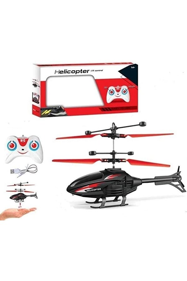 Genel Markalar El Sensörlü Helikopter Uzaktan Kumandalı Şarjlı Drone 20cm Karışık Renk( Sarı yeşil kırmızı)