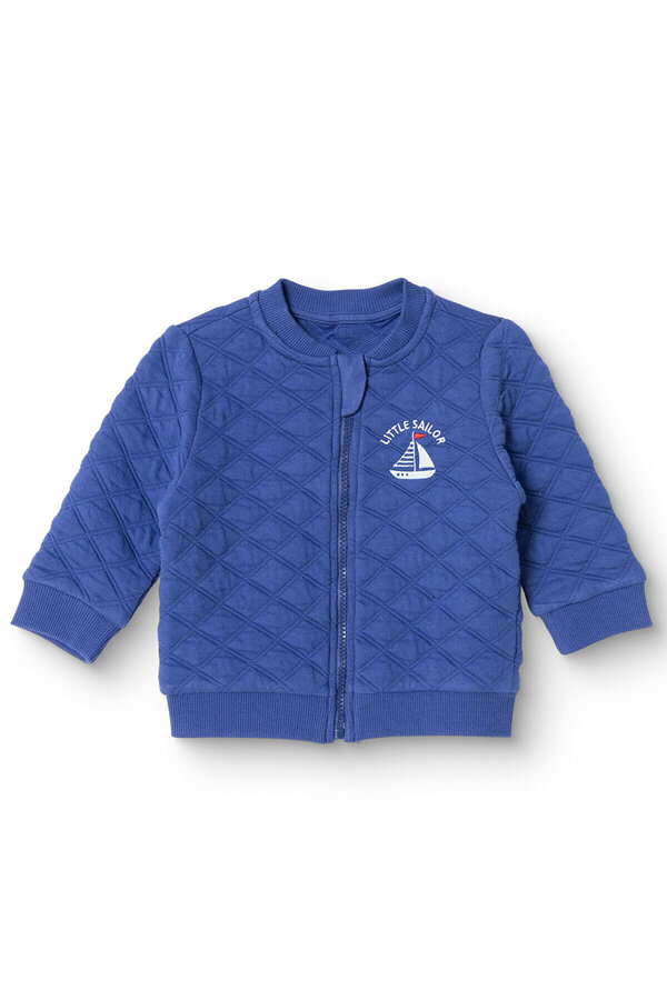 ebebek Hello Baby HelloBaby HelloBaby, Erkek, Hırka, Marin Baskılı, Fermuarlı, Little Sailor, Bisiklet Yaka, Uzun Kol