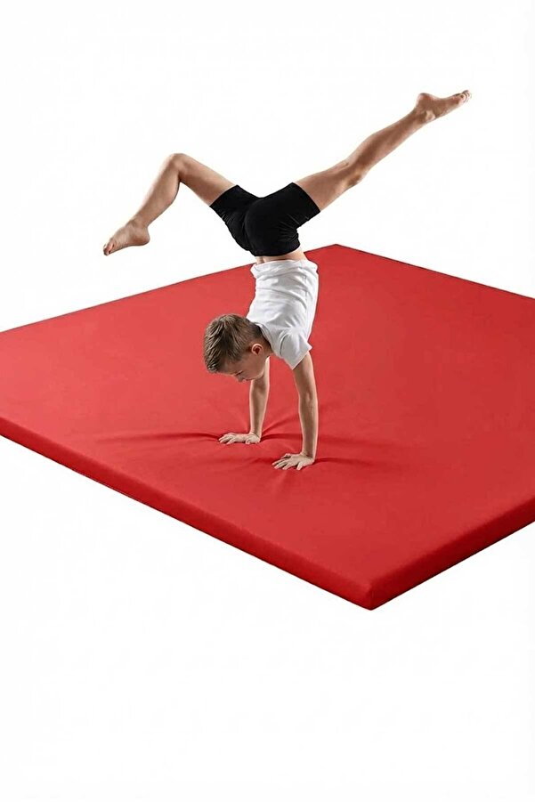 RevuBaby DERİ Çocuk Jimnastik Minderi 120x120x5 Cm DERİ Kumaş Sıvı Geçirmez Kumaş Kaydırmmaz BÜYÜK BOY