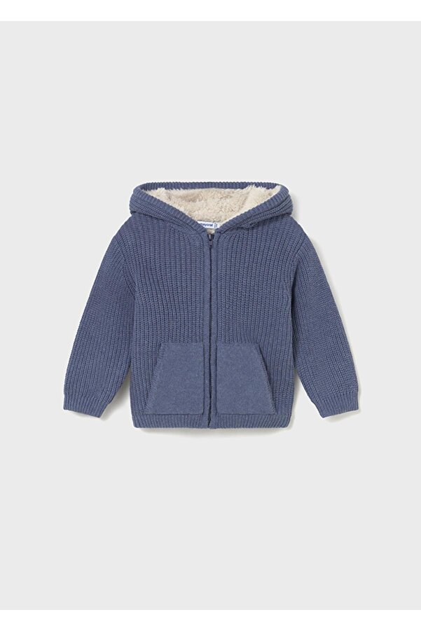 Mayoral 1-4 Yaş Erkek Çocuk Fermuarlı Örme Hırka Mavi