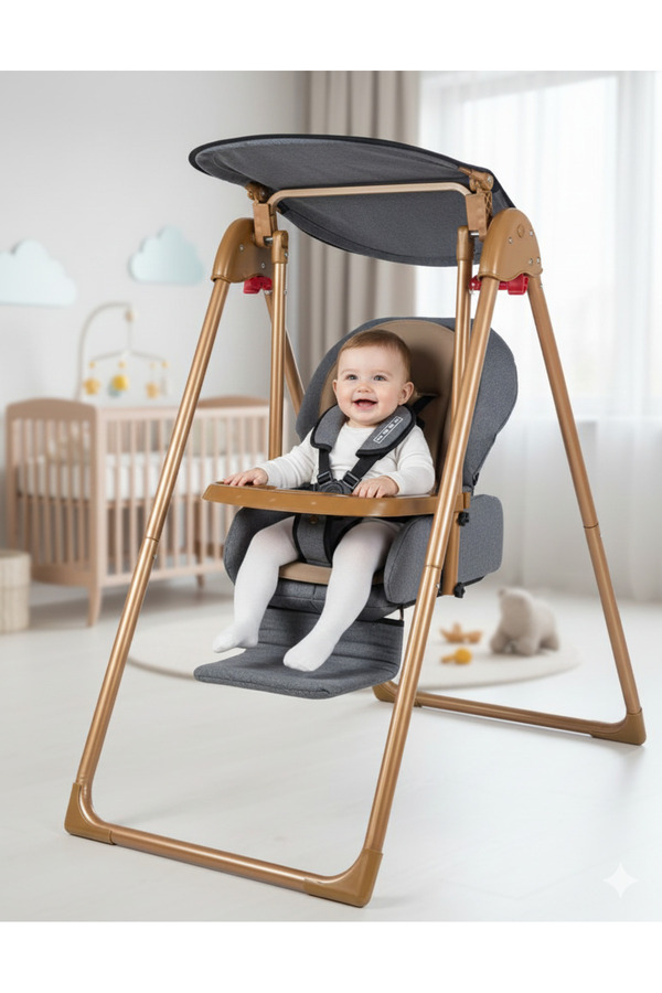 Tommybaby Crazy Gold Salıncak Bebek Salıncağı Çocuk Salıncağı Mama Sandalyesi