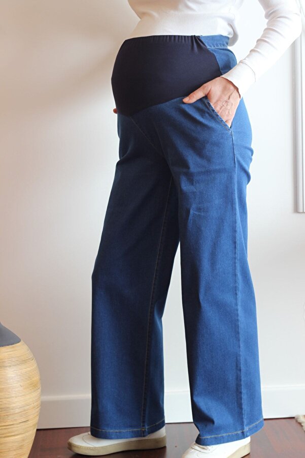 Tria Geniş Paça Kot Hamile Pantolon