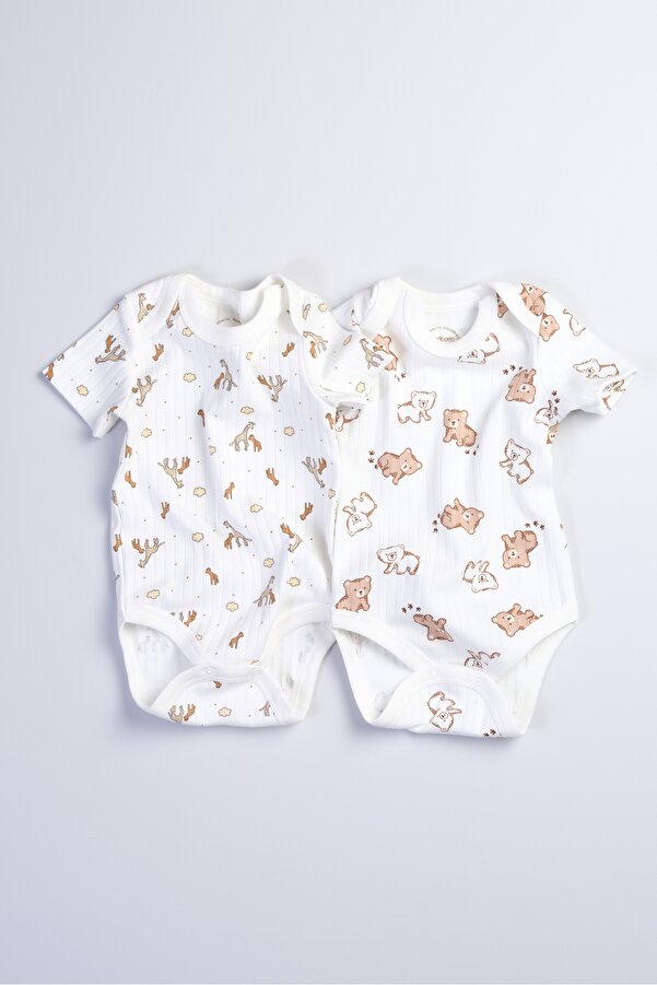 Bondberro 2'li Takım Kaşkorse Zarf yaka Yenidoğan ve Bebek Zıbın