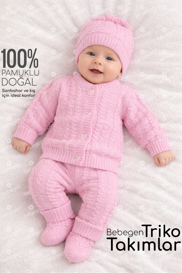 bebegen Pembe Bebek Triko 4 lü Takım