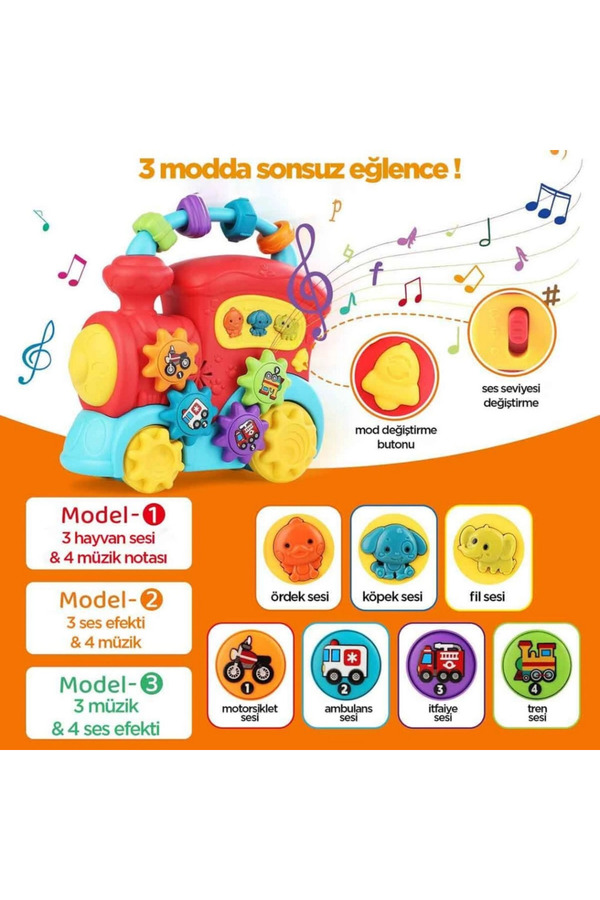 NW NessiWorld Sesli ve Işıklı Sevimli Aktivite Treni