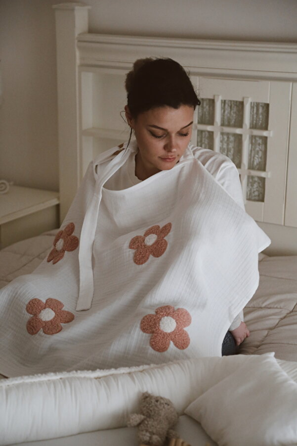 dery baby TAŞIMAK SİHİRDİR DERY BABY DÖRT KAT MÜSLİN TEDDY PUDRA PAPATYA EMZİRME ÖNLÜĞÜ