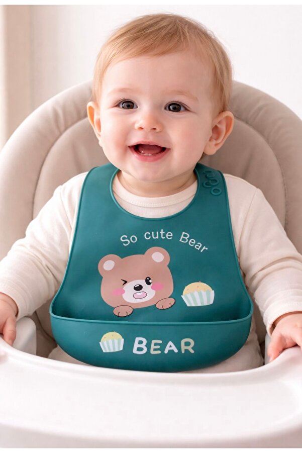 Pembelia Life Silikon Bebek Mama Önlüğü Çocuk Mama Önlük Leke Tutmaz Yıkanabilir