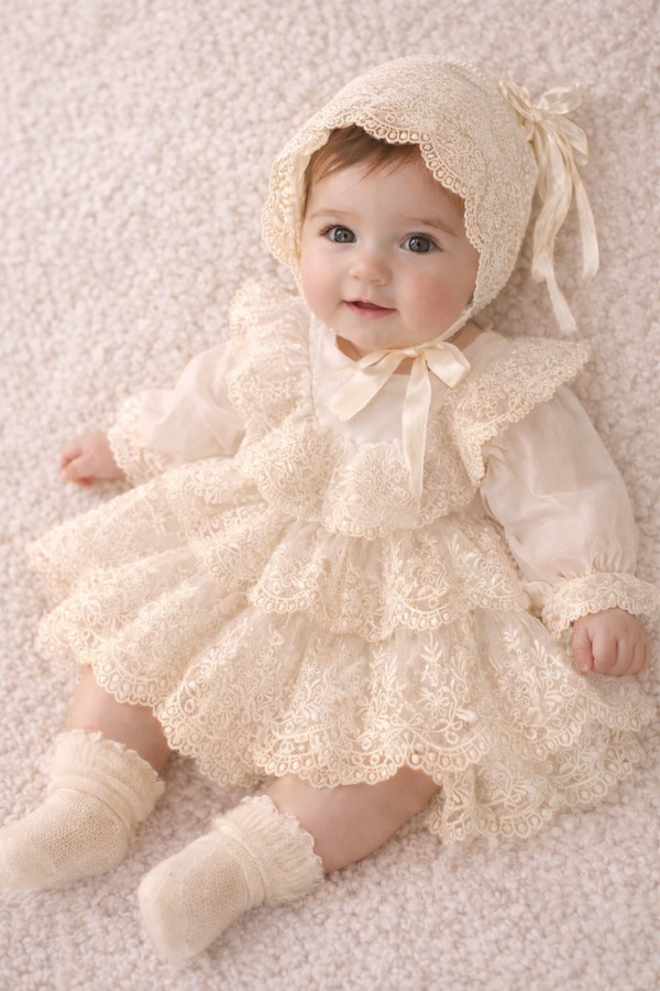 Mirace Styl Bebek mevlüdü yenidoğan bebek kıyafetleri