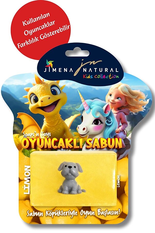 Jimena Natural Oyuncaklı Sabun - Limon Kokulu Gliserinli Doğal Sabun, Çocuklara El Yıkama Alışkanlığı Kazandırın