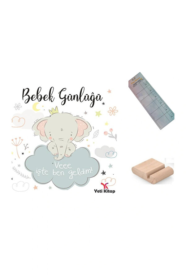 yeti kitap Yenidoğan Bebek Günlüğü - Hamilelik - Doğum ve Sonrası Bebek Hatıra Defteri 0-2 Yaş +Tablet Standı