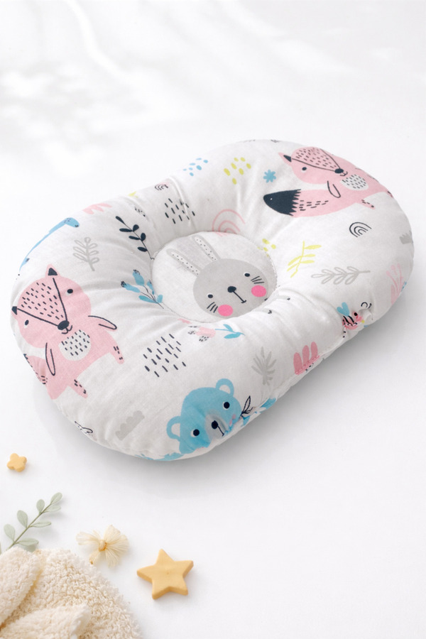 Jaju Baby 0-12 Ay Tavşan Düz Kafa Yastığı Yenidoğan Bebek Yastık