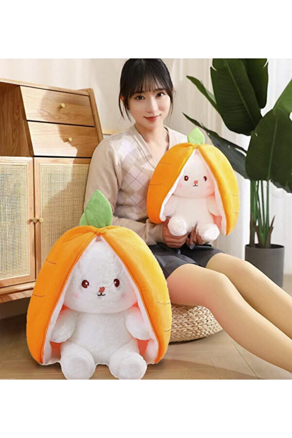 Pandamkee Havuç Tavşan Çantalı 50 cm Sevgiliye Özel
