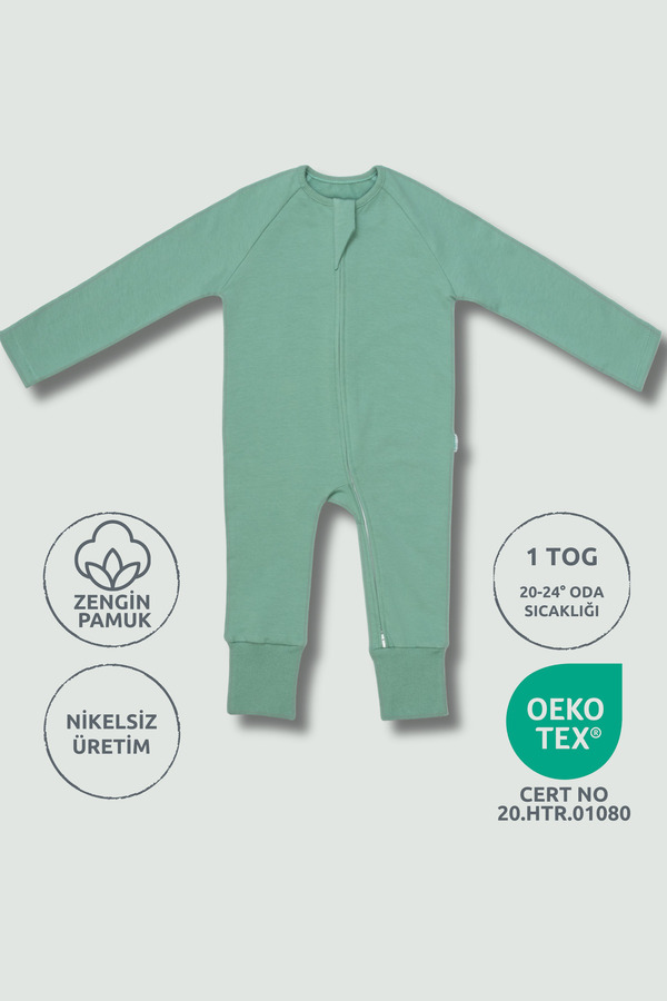 Zuppers Çocuk Patikli 1 TOG Uyku Tulumu - Mint