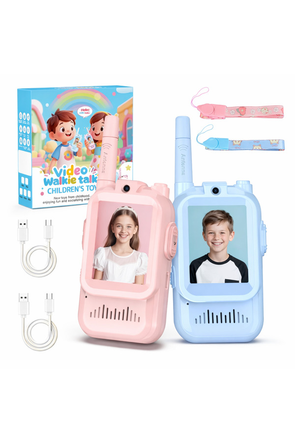qasul Çocuklar İçin Görüntülü Telsiz 300 m Menzil Çocuklar İçin Eğlenceli ve Güvenli İletişim