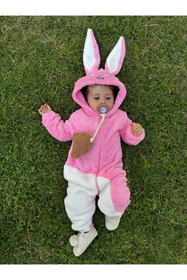 Bebesev Welsoft Peluş Unisex Fermuarlı Kışlık Bebek Uyku Tulumu Bebek Tulumu Çocuk Tulumu Çocuk Kostümü