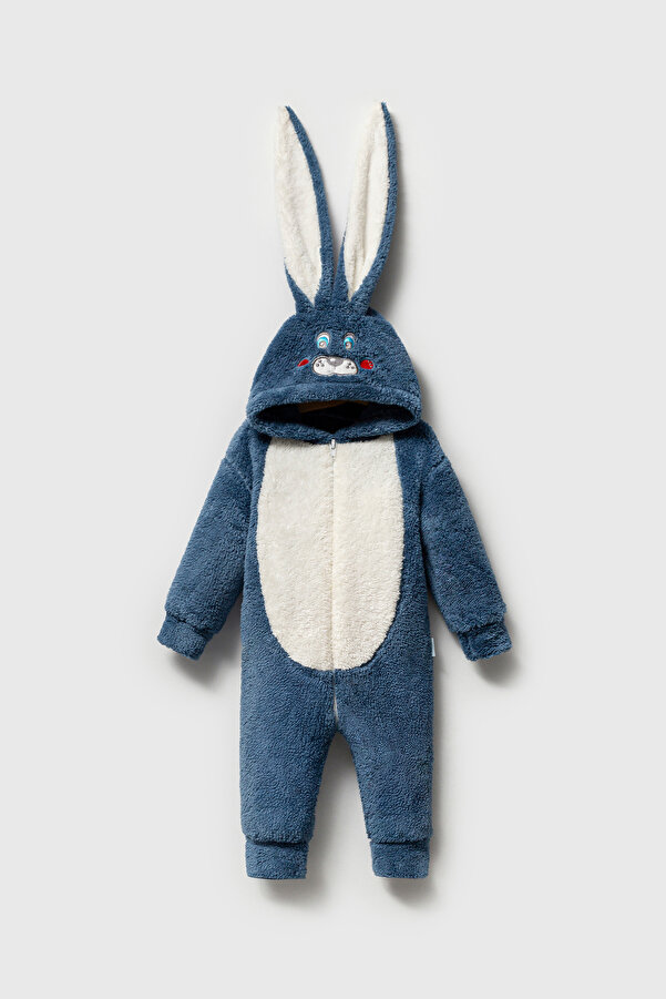 MAHFEL Welsoft Lacivert Desenli Kışlık Peluş Uyku Tulumu 1–6 Yaş