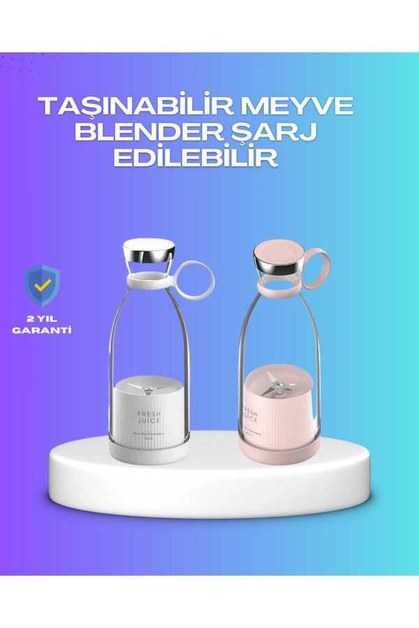 Nemere Çevre Dostu Cam Gövdeli Kablosuz Smoothie Blender Tech