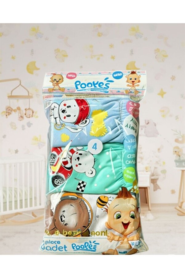 Empressco 3'lü Çocuk ve Bebek Sızdırmaz Çiş Alıştırma Külodu, 0-4 Yaş