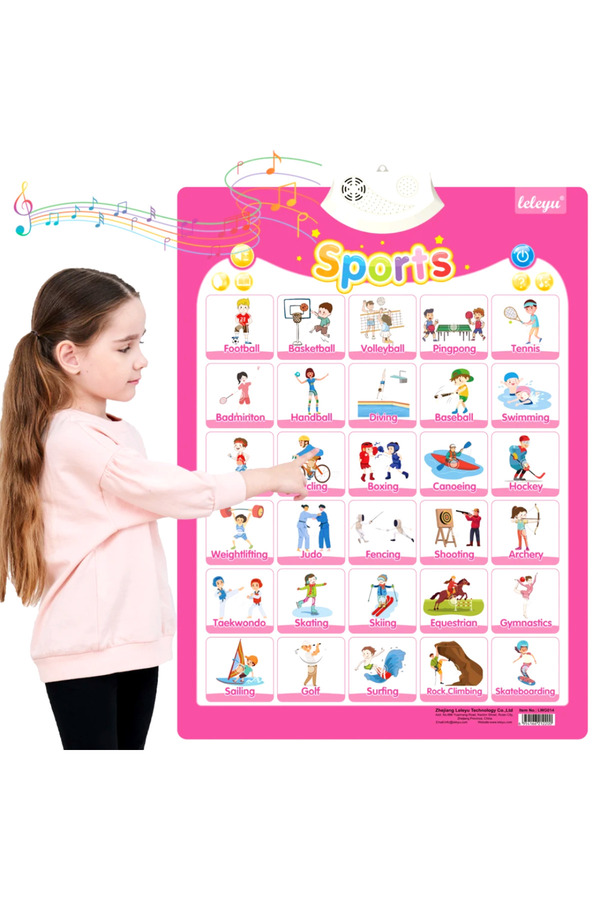 TALOO sesli kitaplar Sports Ingilizce Konuşan Sesli Poster