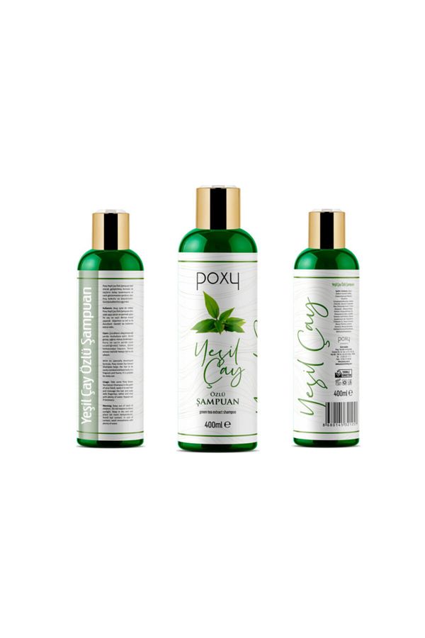 Poxy-Green Tea Fine String Hair Shampoo - 400 ml 1