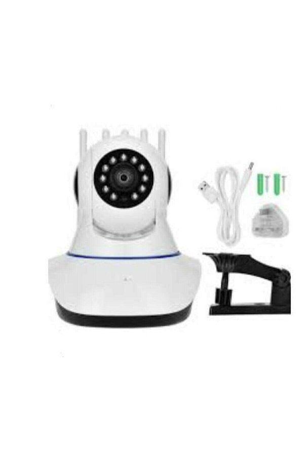 modern tekno-كاميرا مراقبة واي فاي IP بزاوية 360 درجة، 5 هوائيات للرؤية الليلية، مستشعر صوت حساس للحركة، 5 هوائيات 1