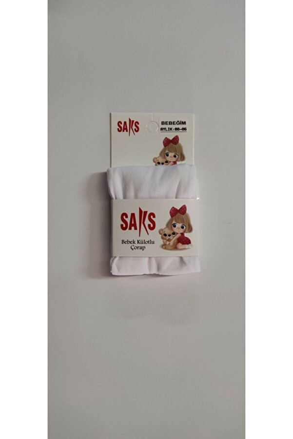 SAKS Bebek Micro 40 Mus Kilotlu Çorap Beyaz