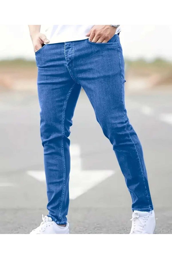 G GOLEND Men's Regular Fit Straight Leg Stretchy Lycra Denim Jeans Trousers