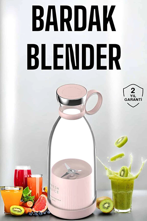 Nemere Bardak Blender Smoothie Meyve Sıkacağı Şarjlı Cam Taşınabilir Tech