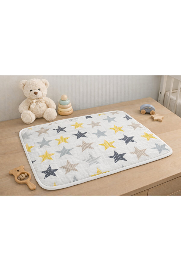 Babycitytr Bebek Alt Açma Minderi %100 Pamuk Müslin, Süngerli, Pratik, Taşınabilir