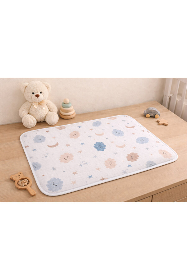 Babycitytr Bebek Alt Açma Minderi %100 Pamuk Müslin, Süngerli, Pratik, Taşınabilir