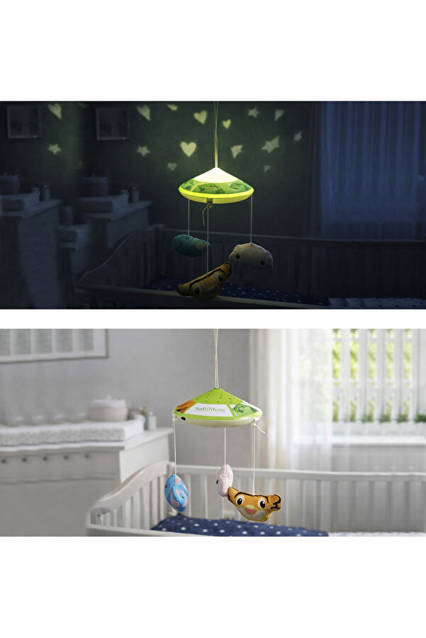 CHUBBY BABY Bebek Gece Lambası – Yıldız ve Kalp Yansıtmalı, Asılabilir Uyku Lambası