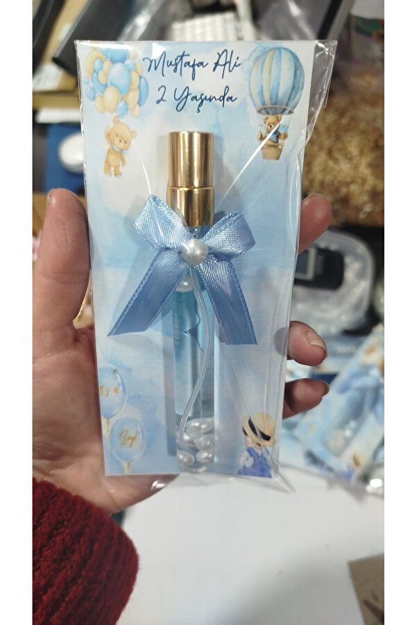 AnKırtasiye Bebek,Nişan,Nikah,Söz Özel Gün, Doğum Günü Hediyelik Sprey Kolonya Kurdele Detaylı Etiketli 10 adet